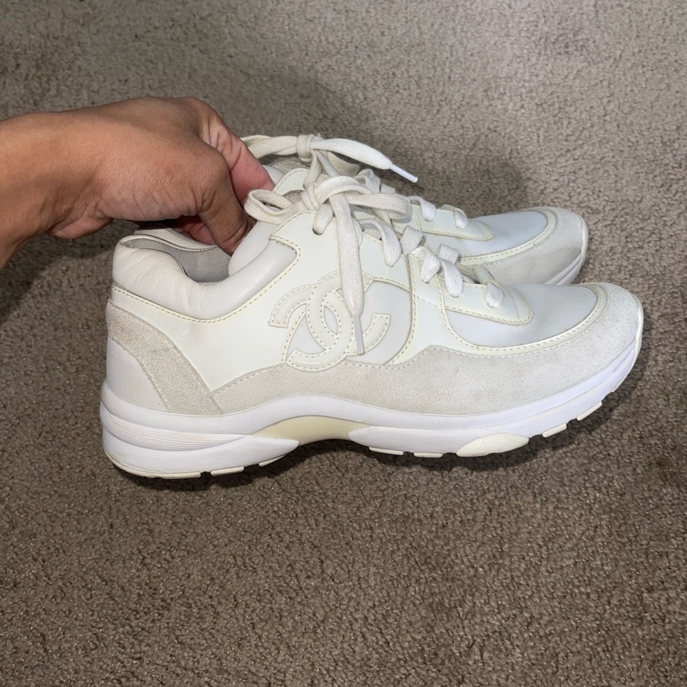 Authentic White Chanel Sneaker